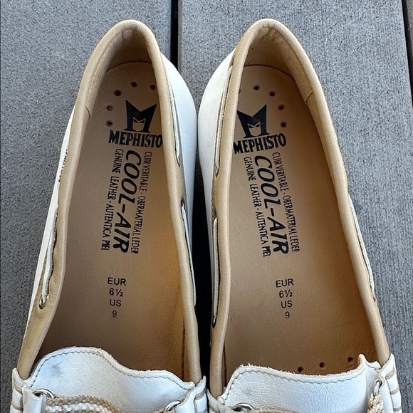 Mephisto White and Tan Loafers - Picture 6 of 7